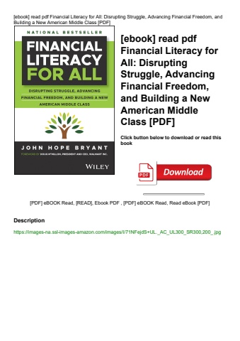 [ebook] read pdf financial literacy for all disrupting struggle  advancing financial freedom  and bu