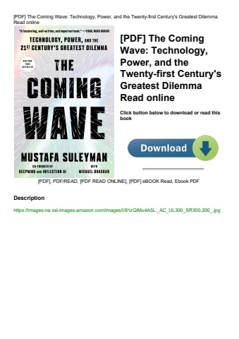 [pdf] the coming wave technology  power  and the twenty-first century's greatest dilemma read online
