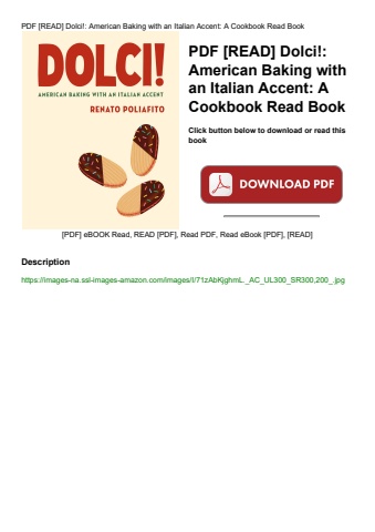 pdf [read] dolci! american baking with an italian accent a cookbook read book