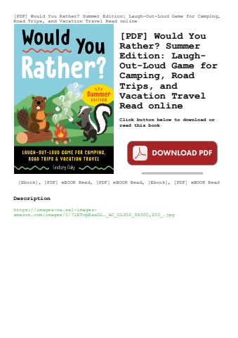 [pdf] would you rather summer edition laugh-out-loud game for camping  road trips  and vacation trav