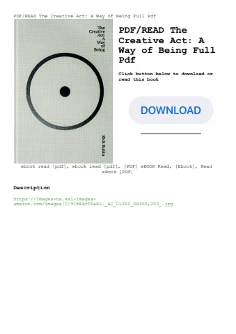 pdfread the creative act a way of being full pdf