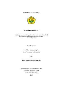 Acara Gerakan Air Tanah