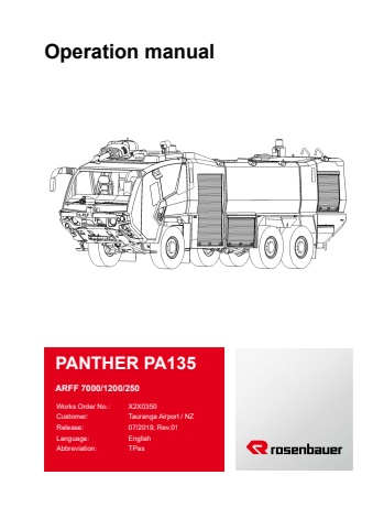 (Rosenbauer) Panther Operation Manual