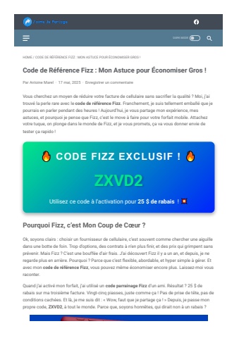 code de référence fizz