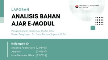 PPT Analisis Bahan Ajar E-Modul_Kelompok 10