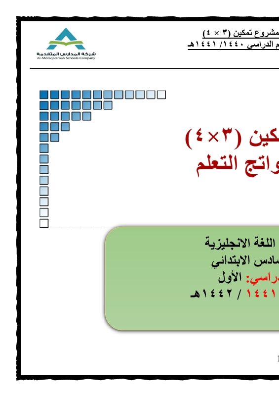 New learning outcomes G6 EW