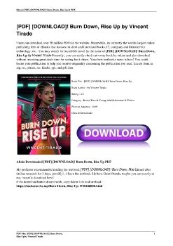 [PDF] [DOWNLOAD]! Burn Down, Rise Up by Vincent Tirado