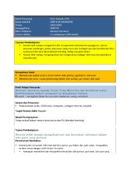 MODUL AJAR BI KLS 7 Putrina Wati