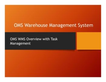 2024 OMS Optional WMS Overview with Voice 