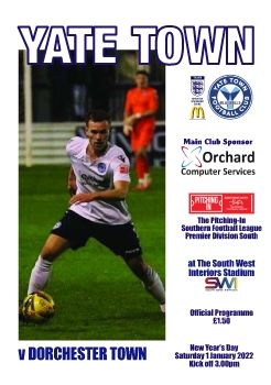 Yate Town  FC v Dorchester Town 010122