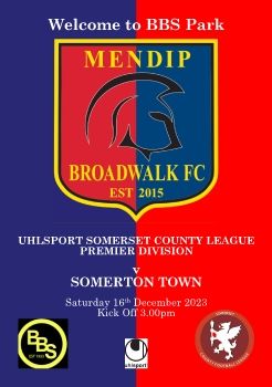 Mendip Broadwalk FC v Somerton Town 161223