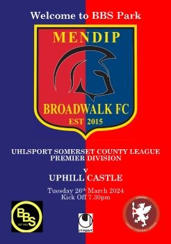 Mendip Broadwalk FC v Uphill Castle 260324