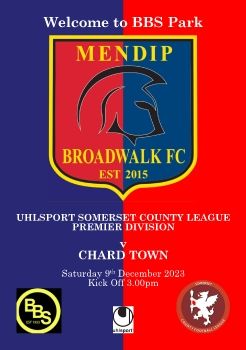 Mendip Broadwalk FC v Chard Toen 091223