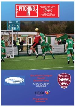 Cribbs FC v Malvern Town 010124