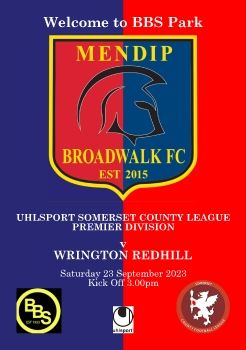 Mendip Broadwalk FC v Wrington Redhill 230923