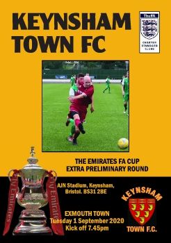 Keynsham Town v Exmouth FA Cup 010920