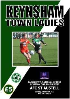 Keynsham Town Ladies programme v St Austell