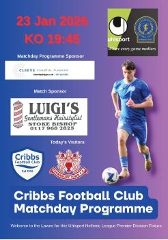Cribbs FC v Thornbury Town 230126
