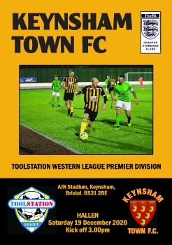 Keynsham Town FC v Hallen(2) 191220