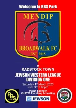 Mendip Broadwalk FC v Radstock Town 010325