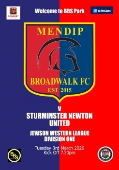 Mendip Broadwalk FC v Sturminster Newton 030326