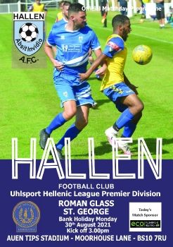 Hallen FC v Roman Glass St George 300821