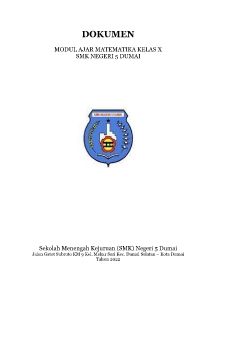 MODUL  MTK KELAS X BILANGAN EKSPONEN