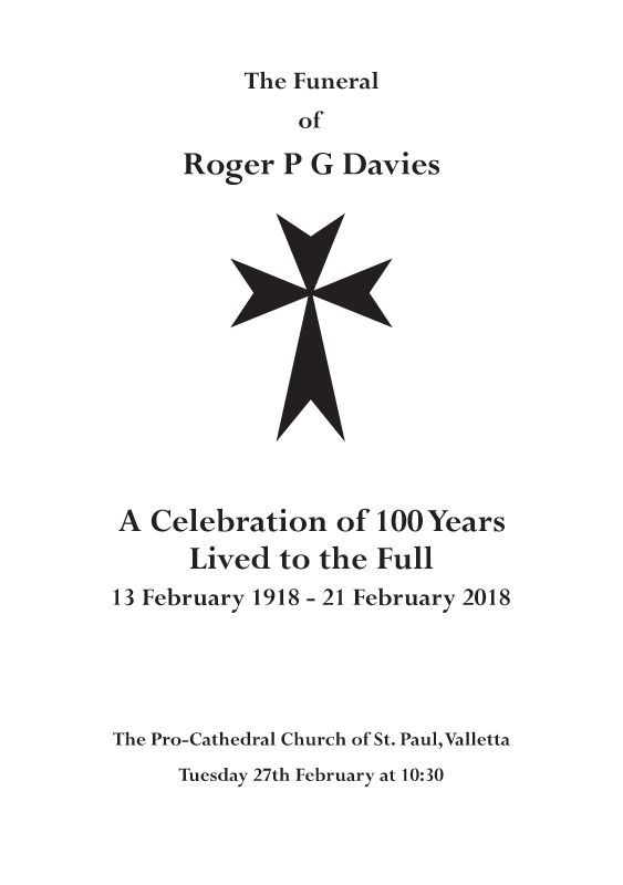 Roger Davies' Funeral Service