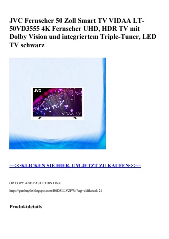 2509 jvc fernseher 50 zoll smart tv vidaa lt-50vd3555 4k fernseher uhd  hdr tv mit dolby vision und inte