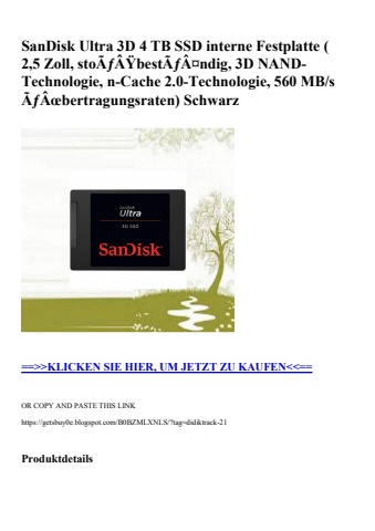 5253 sandisk ultra 3d 4 tb ssd interne festplatte   2 5 zoll  stoãƒâÿbestãƒâ¤ndig  3d nand-technologie