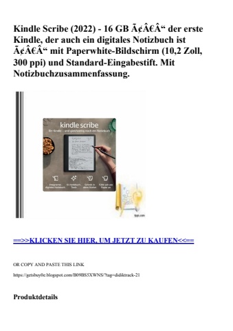 5088 kindle scribe  2022  - 16 gb ã¢â€â“ der erste kindle  der auch ein digitales notizbuch ist ã¢â€â“ m