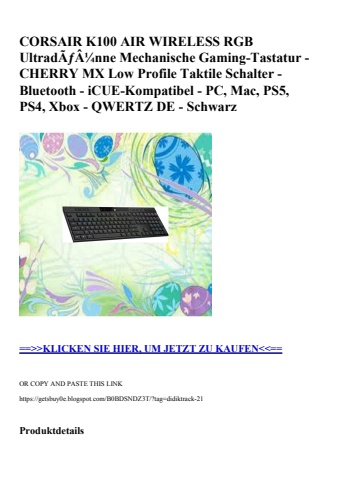 7800 corsair k100 air wireless rgb ultradãƒâ¼nne mechanische gaming-tastatur - cherry mx low profile tak