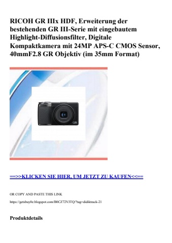8942 ricoh gr iiix hdf  erweiterung der bestehenden gr iii-serie mit eingebautem highlight-diffusionsfil