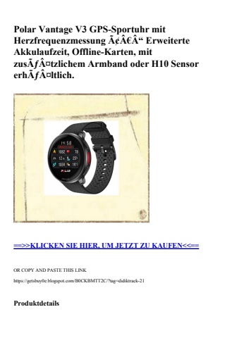 1788 polar vantage v3 gps-sportuhr mit herzfrequenzmessung ã¢â€â“ erweiterte akkulaufzeit  offline-karte