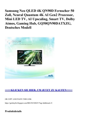 8304 samsung neo qled 4k qn90d fernseher 50 zoll  neural quantum 4k ai gen2 prozessor  mini led tv  ai u