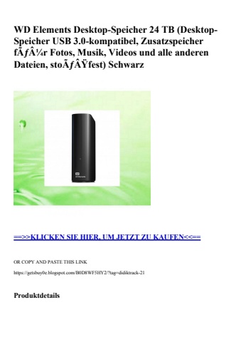 1482 wd elements desktop-speicher 24 tb  desktop-speicher usb 3