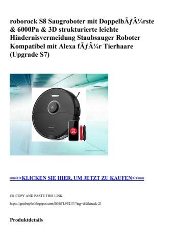 1003 roborock s8 saugroboter mit doppelbãƒâ¼rste   6000pa   3d strukturierte leichte hindernisvermeidung