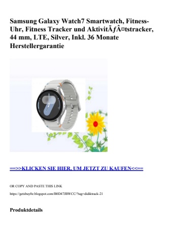 7863 samsung galaxy watch7 smartwatch  fitness-uhr  fitness tracker und aktivitãƒâ¤tstracker  44 mm  lte