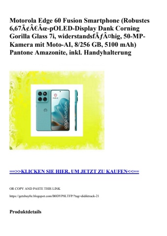 6330 motorola edge 60 fusion smartphone  robustes 6 67ã¢â€âœ-poled-display dank corning gorilla glass 7i