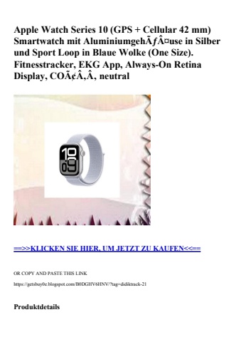 0010 apple watch series 10  gps   cellular 42 mm  smartwatch mit aluminiumgehãƒâ¤use in silber und sport
