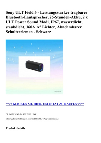 4639 sony ult field 5 - leistungsstarker tragbarer bluetooth-lautsprecher  25-stunden-akku  2 x ult powe