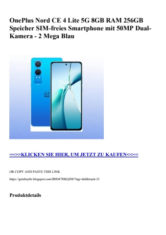 8769 oneplus nord ce 4 lite 5g 8gb ram 256gb speicher sim-freies smartphone mit 50mp dual-kamera - 2 meg