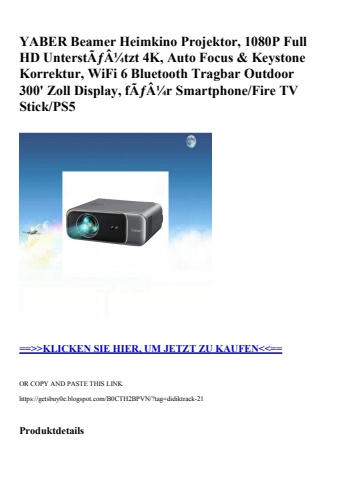 3238 yaber beamer heimkino projektor  1080p full hd unterstãƒâ¼tzt 4k  auto focus   keystone korrektur