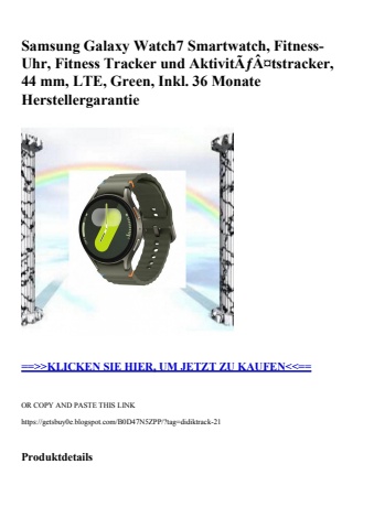 3806 samsung galaxy watch7 smartwatch  fitness-uhr  fitness tracker und aktivitãƒâ¤tstracker  44 mm  lte