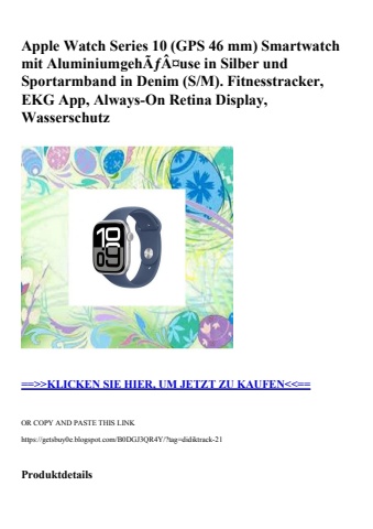 1908 apple watch series 10  gps 46 mm  smartwatch mit aluminiumgehãƒâ¤use in silber und sportarmband in