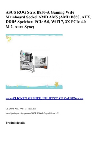 1367 asus rog strix b850-a gaming wifi mainboard sockel amd am5  amd b850  atx  ddr5 speicher  pcie 5