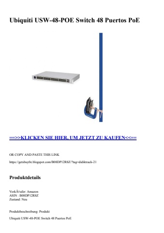 8929 ubiquiti usw-48-poe switch 48 puertos poe