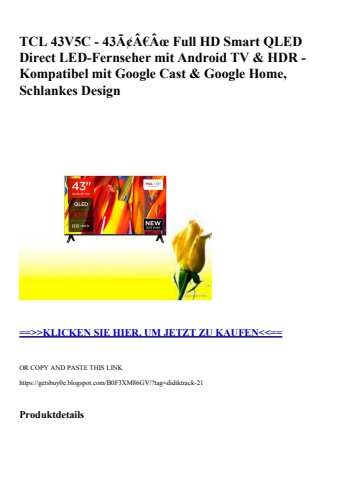 7020 tcl 43v5c - 43ã¢â€âœ full hd smart qled direct led-fernseher mit android tv   hdr - kompatibel mit