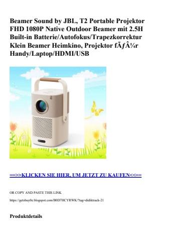 2068 beamer sound by jbl  t2 portable projektor fhd 1080p native outdoor beamer mit 2