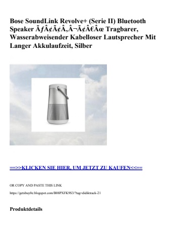 4803 bose soundlink revolve   serie ii  bluetooth speaker ãƒâ¢ã¢â‚â¬ã¢â€âœ tragbarer  wasserabweisender